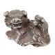 Cute Silver Majestic Lion With Cub Sitting  Statue In Aluminum