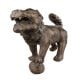 Brass Foo Dog Lion Playing Ball Statue Home DÃ©cor