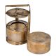 Brass Tiffin Box Pyramid Style Two Tier And A Frame