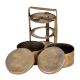 Brass Tiffin Box Pyramid Style Two Tier And A Frame