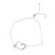 92.5 Sterling Silver Bracelet Adjustable With Heart Love Charm
