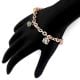 Rose Gold 92.5 Sterling silver Charm Bracelet Colorful Adjustable Jewelry