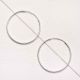 Medium Size 92.5 Sterling Silver Hoop Earrings For Women