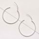 Medium Size 92.5 Sterling Silver Hoop Earrings For Women