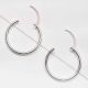 Simple 92.5 Sterling Silver Hoop Earrings Foe Women And Girls