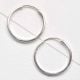 92.5 Sterling Silver Hoop Bali Earrings For Women
