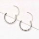 92.5 Sterling Silver Earrings Bali Smooth Finish Every Day Wear Hoop