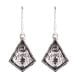 Traditional 92.5 Sterling Silver Earrings Filigree Dangle Earrings