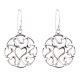 92.5 Sterling Silver Earrings Heart Design Danglers
