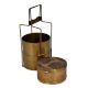 Brass Three Tier Tiffin Box Kitchen Collectable