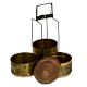 Brass Three Tier Tiffin Box Thin Brass Strap Frame And Frame