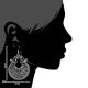 Tribal Hinged 92.5 Sterling Silver Filigree Earring  For women