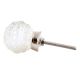 Clear Round Patterned Glass Knob