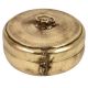Traditional Round Tiffin Box With Engraved Design And A Latch