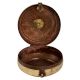 Hand Engraved Brass Round Brass Tiffin Box With Handle And Latch