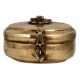 Golden Tribal Round Brass Tiffin Box For Home Decoration