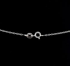 92.5 Sterling silver Chain with Three Round Silver Pendants