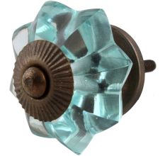 Light Mint Green Melon Glass Cabinet Knobs