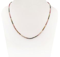 Tourmaline Semi precious Beads Necklace in Single Strand For women
