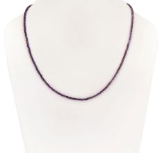 Hand Crafted Amethyst  Stone Single Strand Necklace