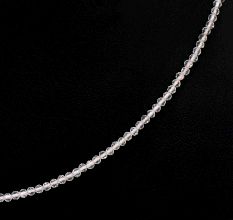 Round Transparent Crystal Bead Necklace In A Single Strand