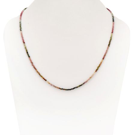 Tourmaline Semi precious Beads Necklace in Single Strand For women
