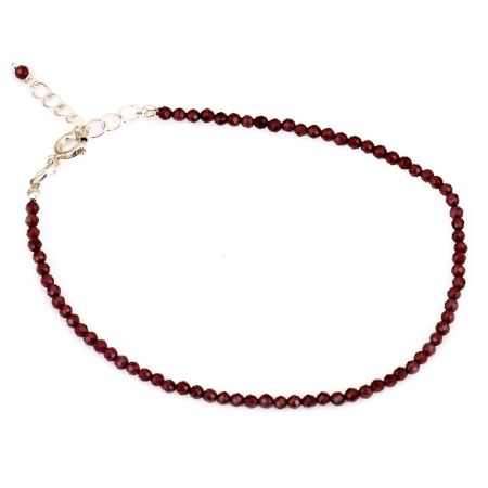 Natural Faceted Garnet Bead Bracelets For Women
