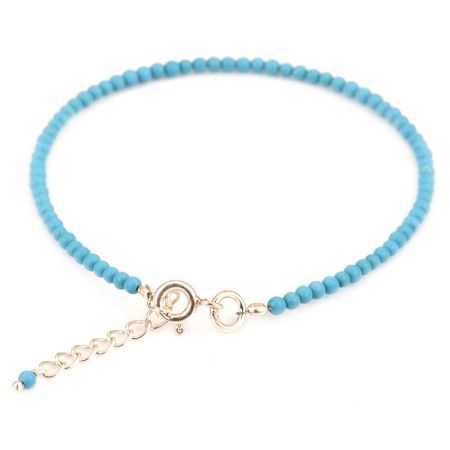 Chic Blue Turquoise Beads Bracelet For Girls