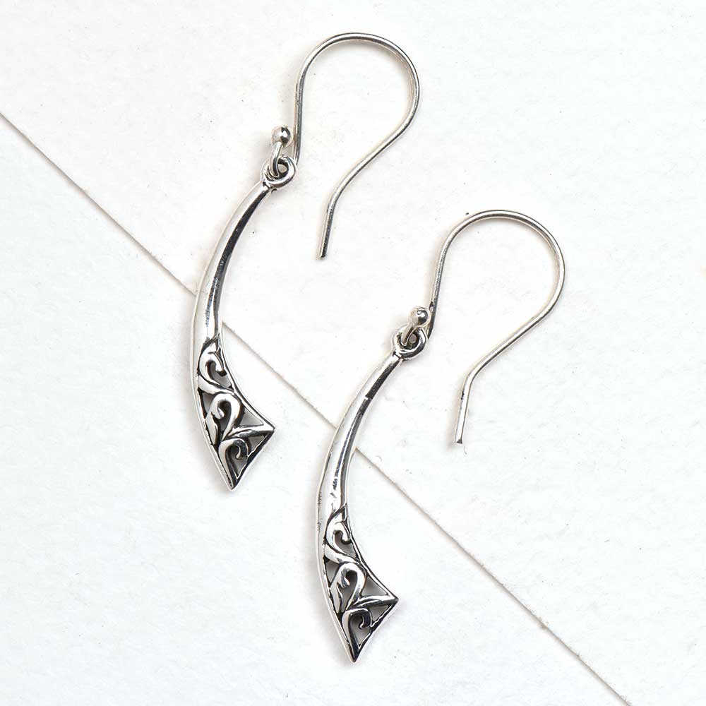 silver earrings