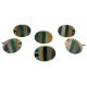 Green Oval Wooden Knob