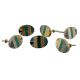 Green Oval Wooden Knob