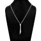 92.5 Sterling silver Chain Tassel Round Coin Necklace For Women