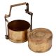 Golden Brass Tiffin Box With Two Compartments