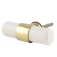 White Resin And Brass Tube Cabinet Knob
