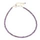 Elegant Amethyst beaded bracelet with extension chain