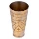 Hand Carved  Dotted Brass Lassi Glass Cup For Home Decoration