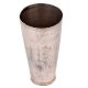 Indian Style Engraved Flower Brass Lassi Glass Cup In Silver Polish