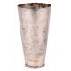 Indian Style Engraved Flower Brass Lassi Glass Cup In Silver Polish