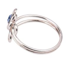 92.5 Sterling Silver Toe Ring With Flower Design For Women And Girls (Pair)