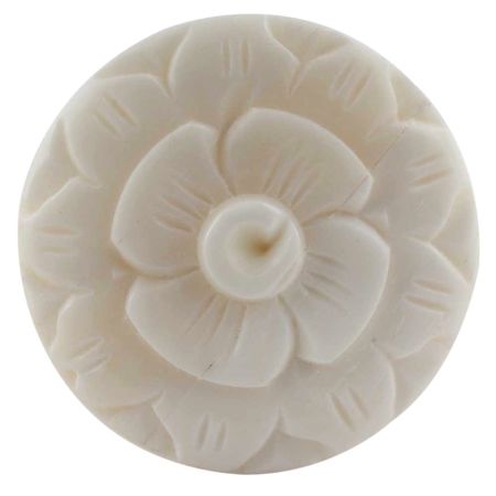 Cream Wild Rose Flower Bone Cabinet Knobs