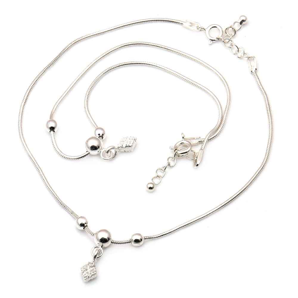 ladies silver payal