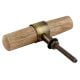 Natural T Bar Wood Brass Cabinet Knobs