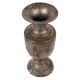 Brass Vase With Hand painted Design Silver Polish
