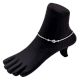 92.5 Sterling Silver Anklets Flower Charm Payal For Women ( In Set of 2)