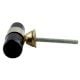 Black Resin And Brass Tube Drawer Knob