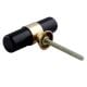 Black Resin And Brass Tube Drawer Knob