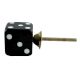Black Six Sided Dice Resin Cabinet Knobs