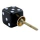 Black Six Sided Dice Resin Cabinet Knobs