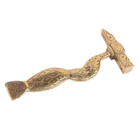 Handcrafted Brass Paper weight Carved Twisted Rope Hammer Design