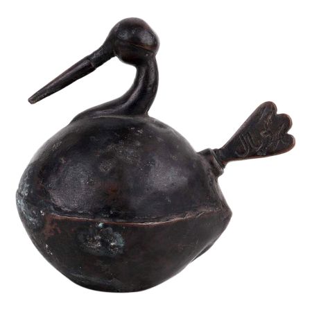 Old Brass Sitting Duck Statue For Home Decoration